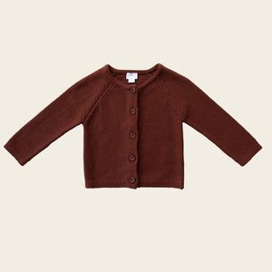 NWT 7 YR Jamie Kay Organic Cotton Deep Red Simple Cardigan